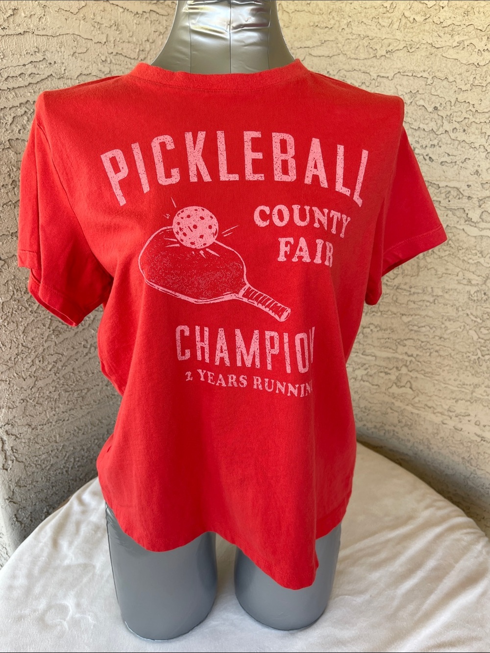 American Eagle Pickleball Champion red Graphic Tee 100% cotton